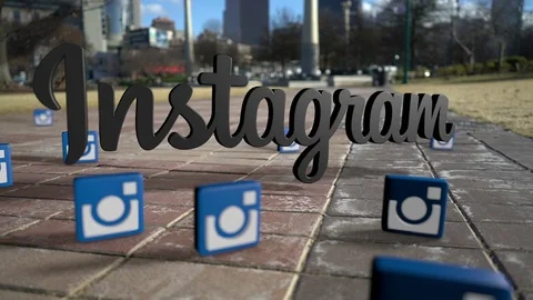 Instagram logo Stock Footage 72321393