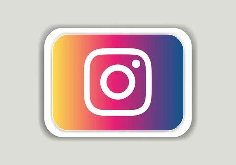 Instagram logo sign symbol vector. Mobile apps online service icon. Social Media Stock Illustration