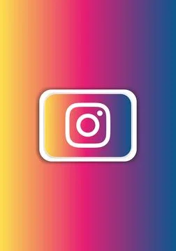 Instagram logo sign symbol vector. Mobile apps online service icon. Social Media Stock Illustration