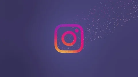 Instagram Logo Wind Dissolve Stock Footage 105368061
