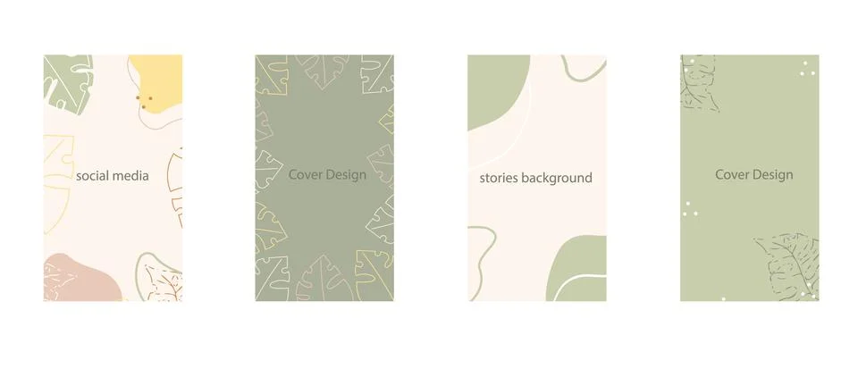 Instagram Main Feed and post creative vector set. Background template with copy Stock Illustration
