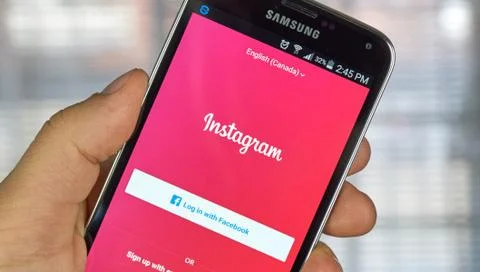 Instagram  mobile app Stock Photos