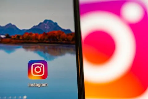 The Instagram mobile application was launched on smartphones and PC monitors  Stock Photos