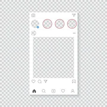 Instagram mockup Illustrazione stock