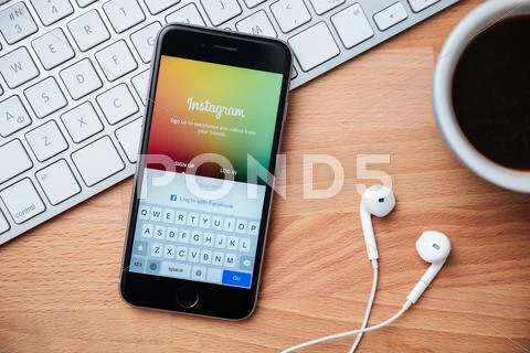 Instagram is most popular photograph social networking site in world Stock Photos