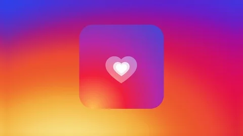 Instagram Like Notification 4K Stockbeeldmateriaal 107596542