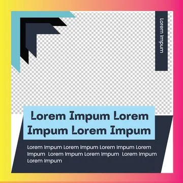 Instagram post template banner. Social Media Post Facebook Promotion. Web ads Stock Illustration