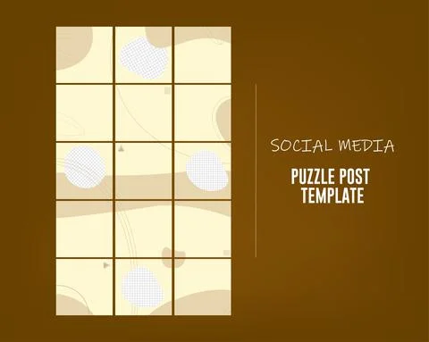 Instagram puzzle feed post template Stock Illustration