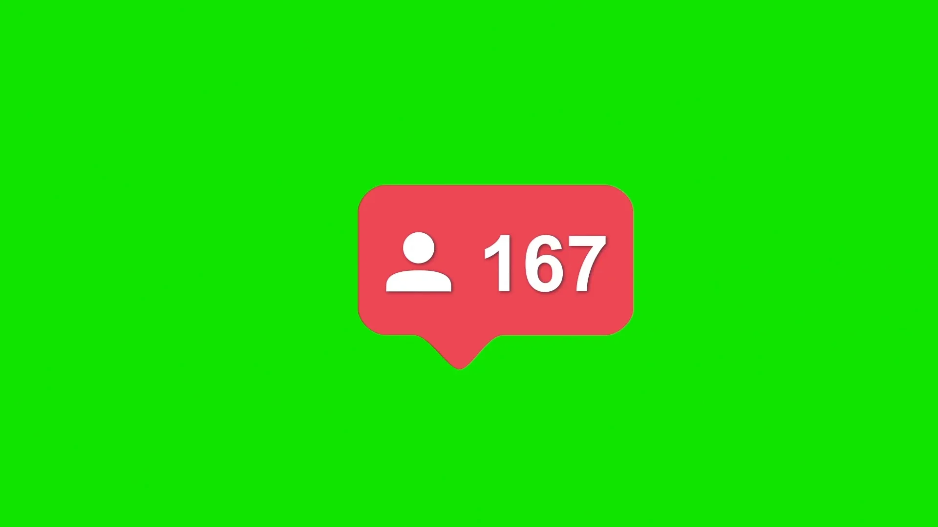 instagram red icon followers counter notification green screen 3d rendering a hi res 85092131 - new counter notification icon instagram follower stock vector
