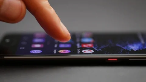 Instagram on the smartphone screen Stock Footage 94508602