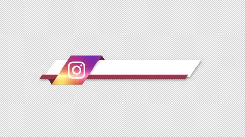 Instagram Social Media Lower Third Stock Footage 204012676