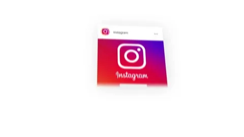 Instagram Social Network. White background with alpha matte, chrome key Stockbeeldmateriaal 147568470