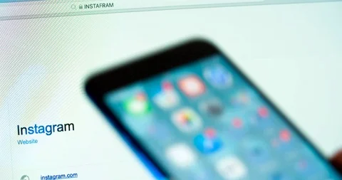 Instagram social networking applications 库存影片 87603804