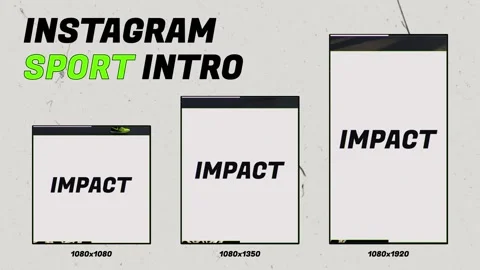 Instagram Sport Intro After Effects stock
