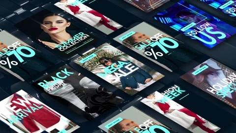 Instagram Stories: Bold Opener After Effects stock
