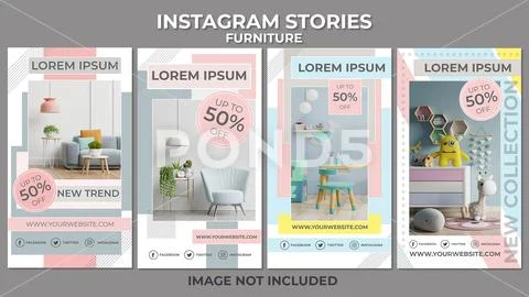 Instagram Stories Furniture PSD Template