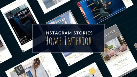 Instagram Stories: Home Interior  After Effects	Stock