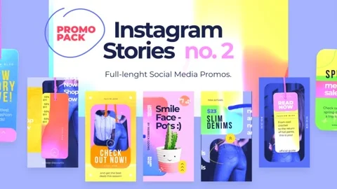 Instagram Stories no2 Colorful E-commerce Stock After Effects