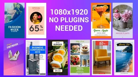 Instagram Stories Pack-2 库存 After Effects