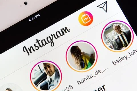 Instagram stories Foto stock