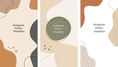 Instagram stories templates. A set of backgrounds. Stock Illustration