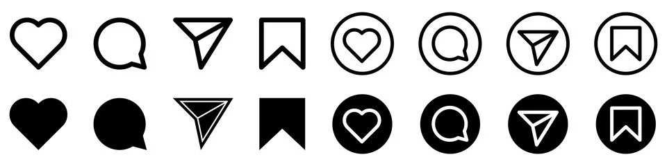 Instagram vector icons Stock Illustration