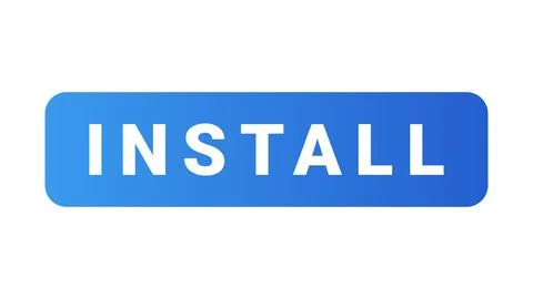 Install Button Vector Interface Element Stock Illustration