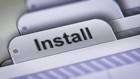 "Install" on The File. Stock Footage 73592287