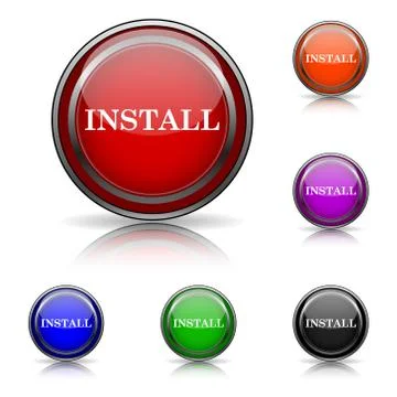 Install icon Stock Illustration