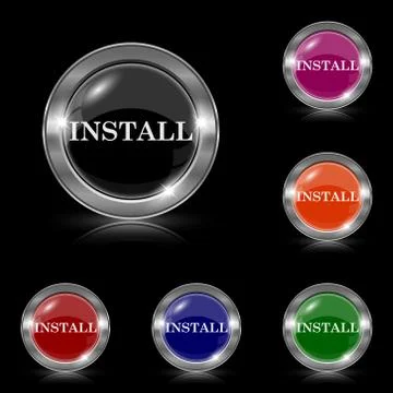 Install icon Illustrazione stock