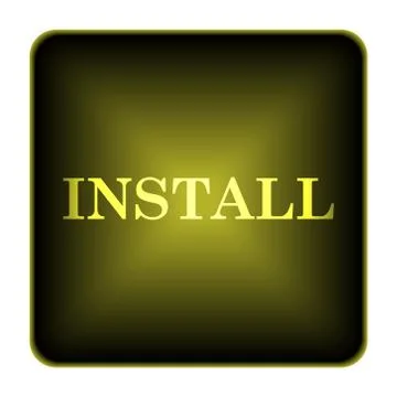 Install icon. internet button on white background.. Stock Illustration