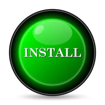  install icon. internet button on white background.. Stock Illustration