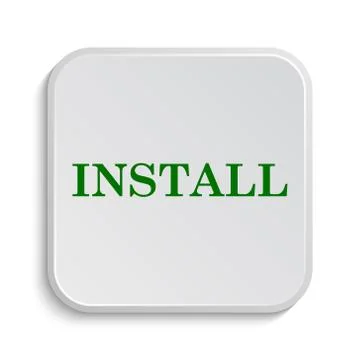 Install icon. Internet button on white background.. Stock Illustration