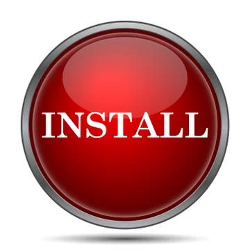 Install icon. Internet button on white background.. Stock Illustration