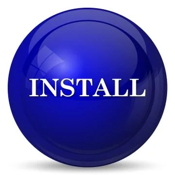 Install icon. Internet button on white background.. Stock Illustration