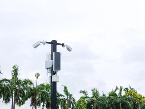 Install IP CCTV cameras or advanced technology surveillance systems. CCTV s.. Stock Photos