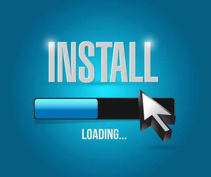 Install loading bar illustration design Stock Illustration