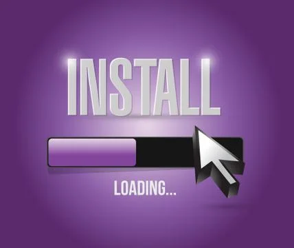 Install loading bar illustration design Stock Illustration