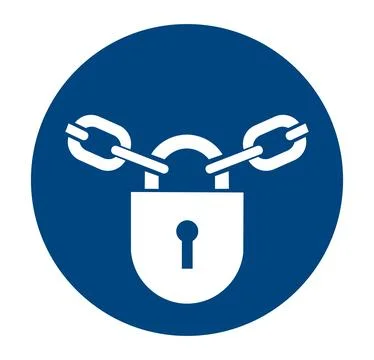 Install locks and keep locked symbol Stock Illustration