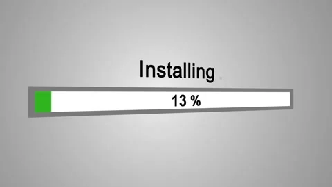 Install Program Process Animation on Gray Background Stock Footage 102171262