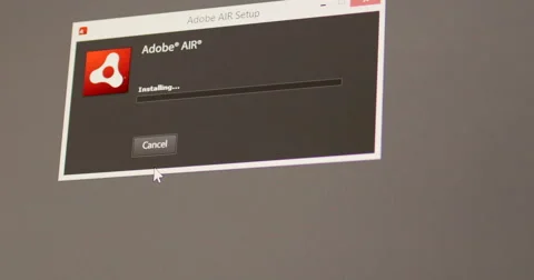 Installation of Adobe Air Stock-Footage 50109269