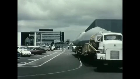 The installation and checkout of an Mercury-Atlas Launch Vehicle is shown at Stock Footage