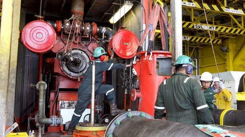 Installation and Maintenance Works. Stock Footage 129674506
