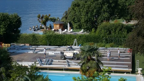 Installation of arch Stock Footage 95027220