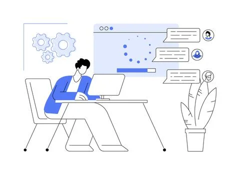 Installation assistance isolated cartoon vector illustrations. Stock-Illustration