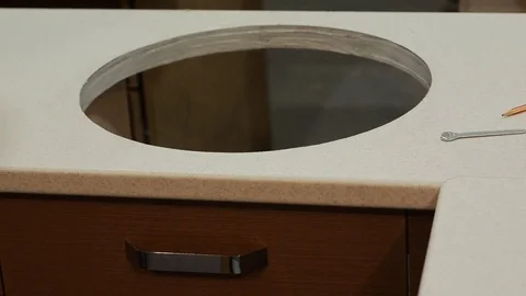 Installation, built-in sink Stock Footage 70008949