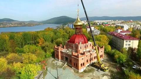 Installation of a dome Video stock 115625138