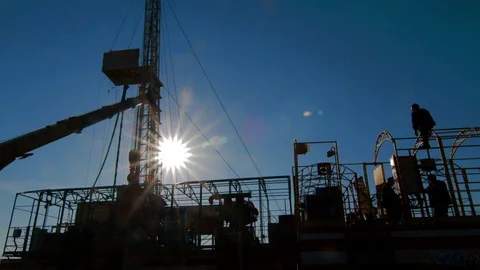 Installation of drilling fluid circulation system Stock Footage 73425458