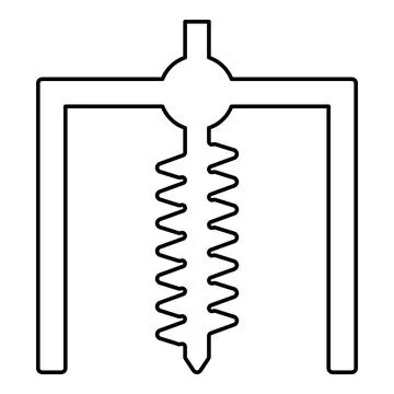 Installation for drilling rig symbol mining bore hole digger earth auger geod Stock Illustration