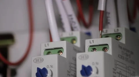 Installation of an electric cable Stock Footage 68416712